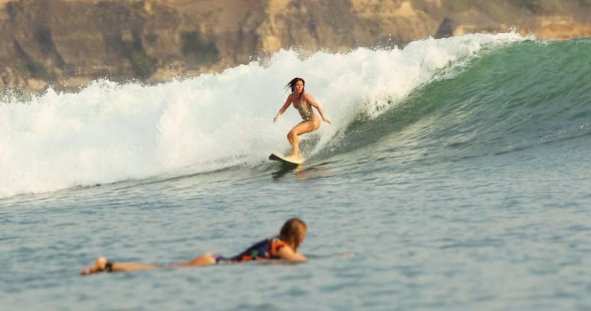 Surfing at Ombak Surf